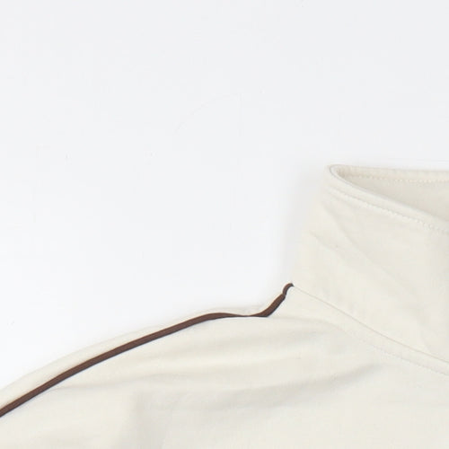 Divided by H&M Womens Ivory Cotton Pullover Sweatshirt Size XS Zip - Park City