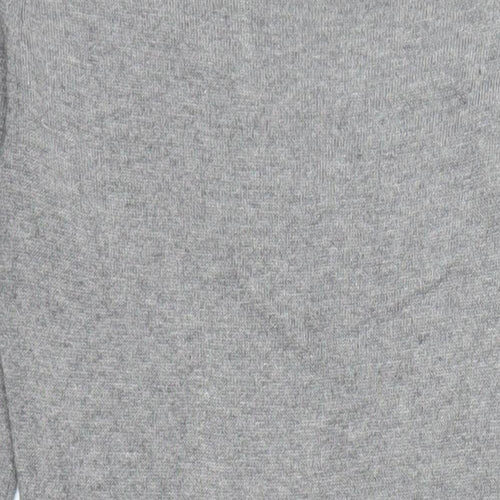 Oasis Womens Grey Cotton Jumper Dress Size XS Round Neck Pullover
