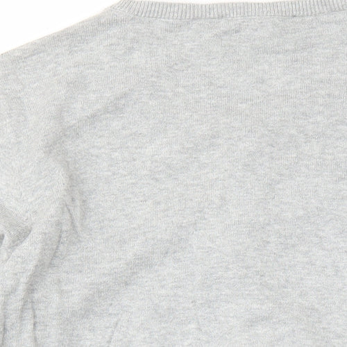 Dorothy Perkins Womens Grey Round Neck Cotton Cardigan Jumper Size 12