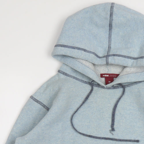 H&M Womens Blue Round Neck Wool Pullover Jumper Size M