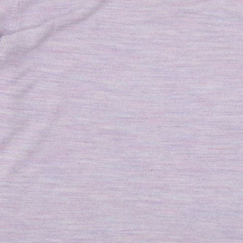 Marks and Spencer Womens Purple Crew Neck Acrylic Pullover Jumper Size 16