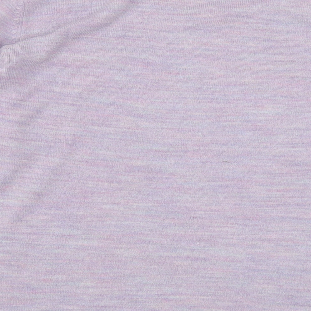 Marks and Spencer Womens Purple Crew Neck Acrylic Pullover Jumper Size 16