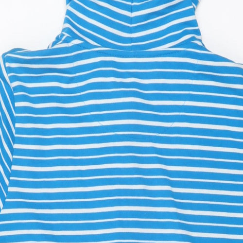 Bonmarché Womens Blue Striped Polyester Pullover Hoodie Size XL Button