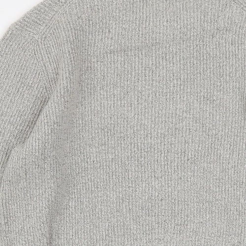 Marks and Spencer Mens Grey Crew Neck Polyamide Pullover Jumper Size L Long Sleeve