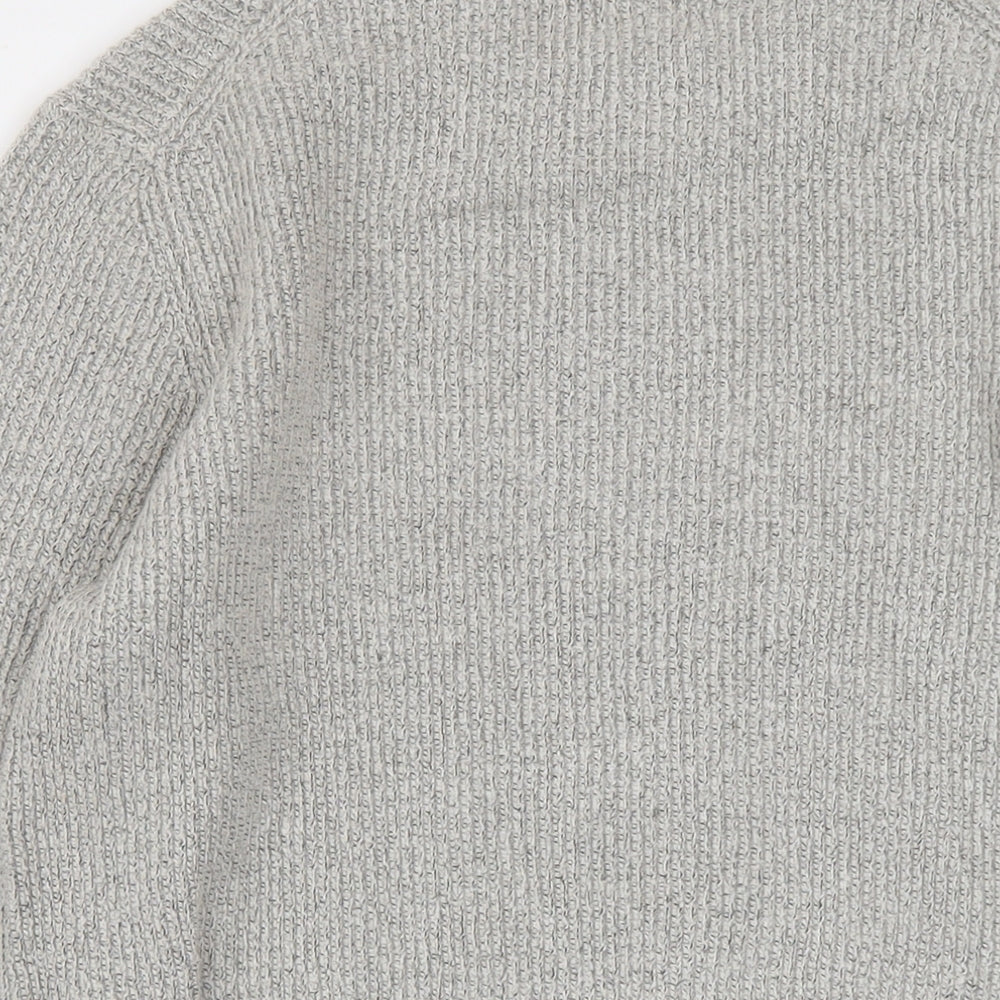 Marks and Spencer Mens Grey Crew Neck Polyamide Pullover Jumper Size L Long Sleeve