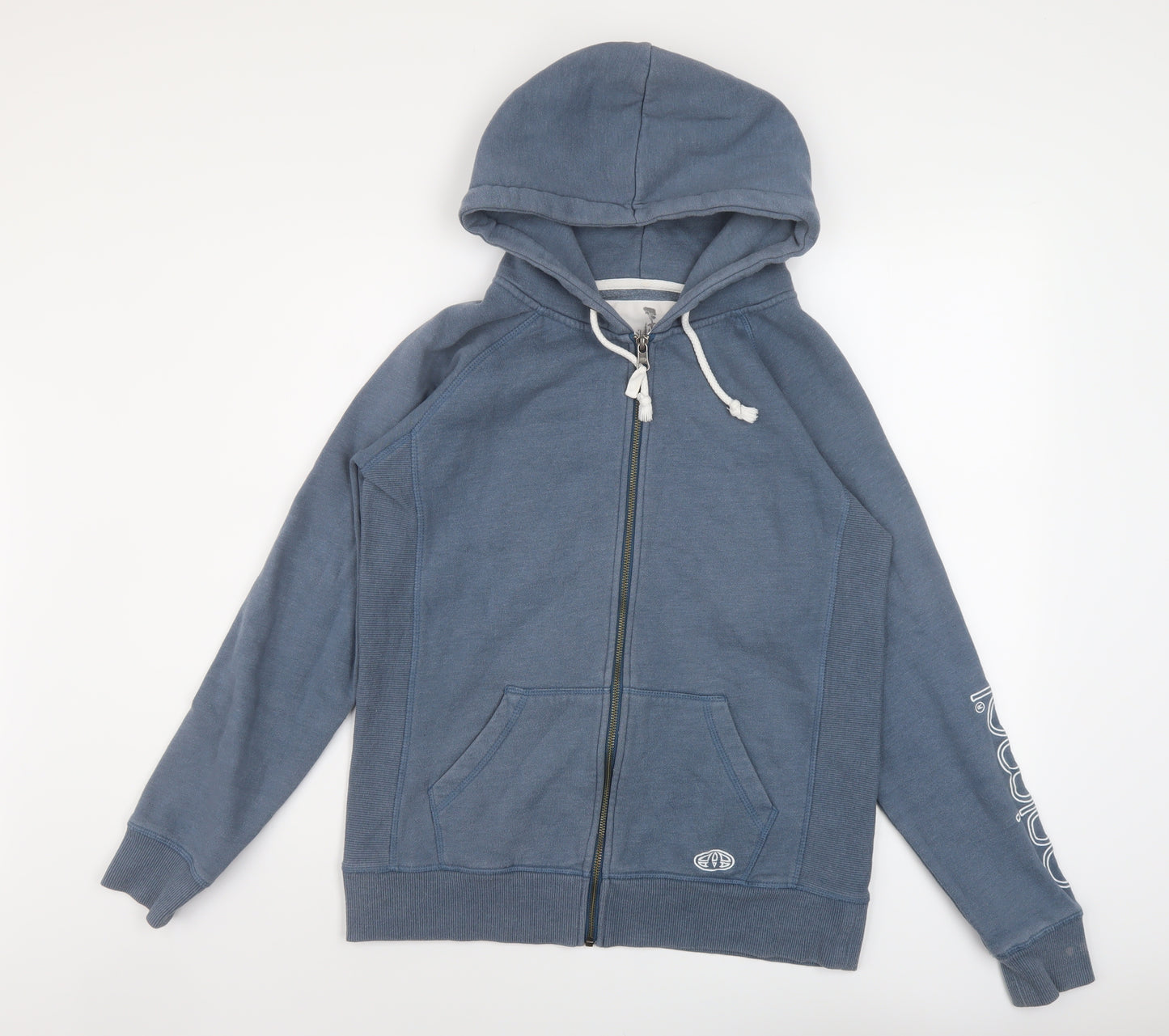 Animal Womens Blue Cotton Full Zip Hoodie Size 12 Zip