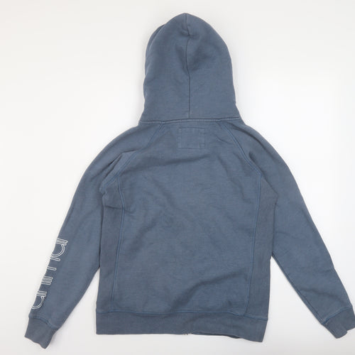 Animal Womens Blue Cotton Full Zip Hoodie Size 12 Zip