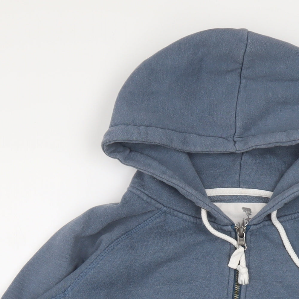 Animal Womens Blue Cotton Full Zip Hoodie Size 12 Zip