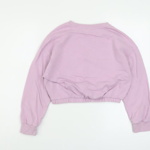 NEXT Girls Purple Cotton Pullover Sweatshirt Size 11 Years Pullover