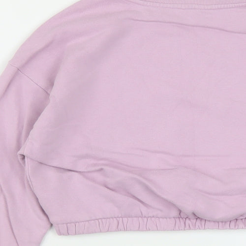 NEXT Girls Purple Cotton Pullover Sweatshirt Size 11 Years Pullover