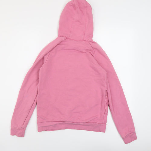 adidas Girls Pink Cotton Pullover Hoodie Size 13-14 Years Pullover