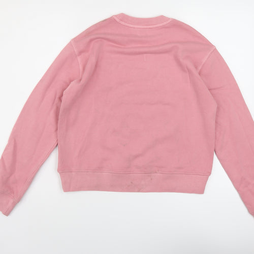 Marks and Spencer Womens Pink Cotton Pullover Sweatshirt Size XS Pullover