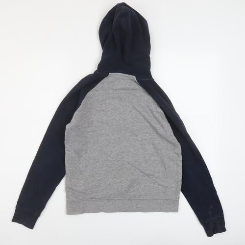 JACK & JONES Boys Grey Cotton Pullover Hoodie Size 12 Years Pullover