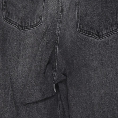 Monki Womens Grey Cotton Mom Jeans Size 36 in L27 in Regular Button