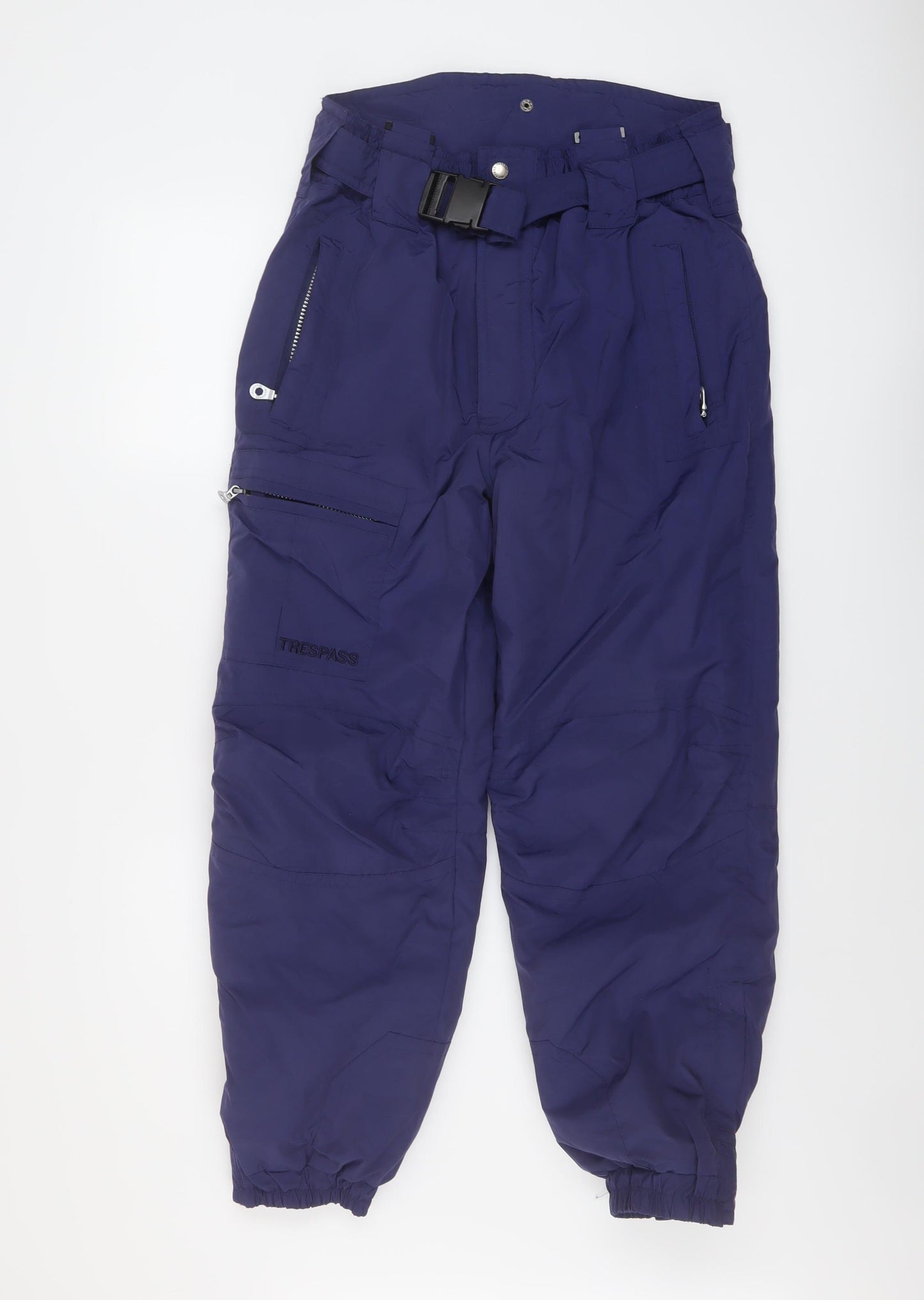 Trespass Boys Blue Nylon Snow Pants Trousers Size 11-12 Years Regular Zip