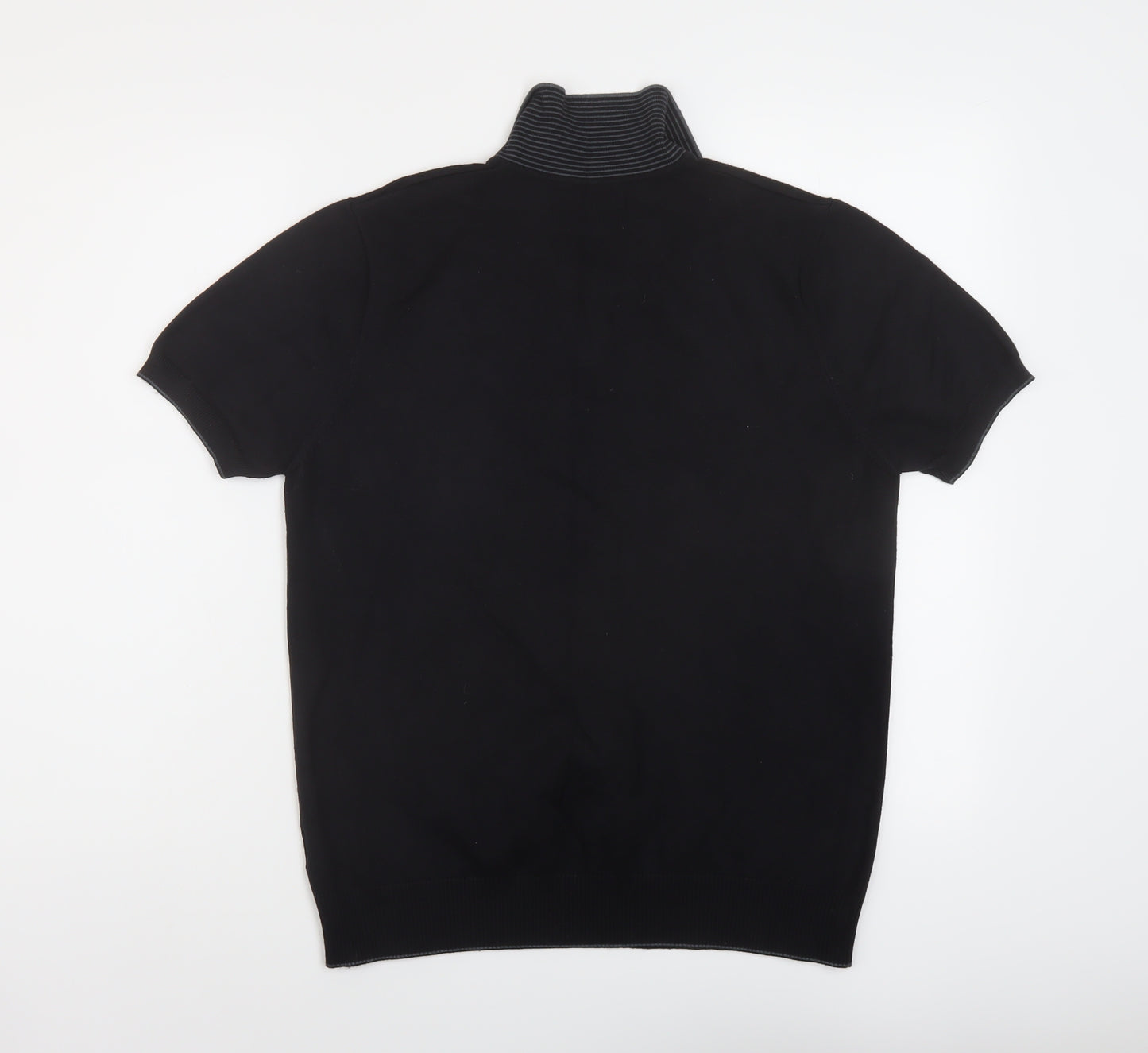NEXT Womens Black Collared Viscose Pullover Jumper Size M