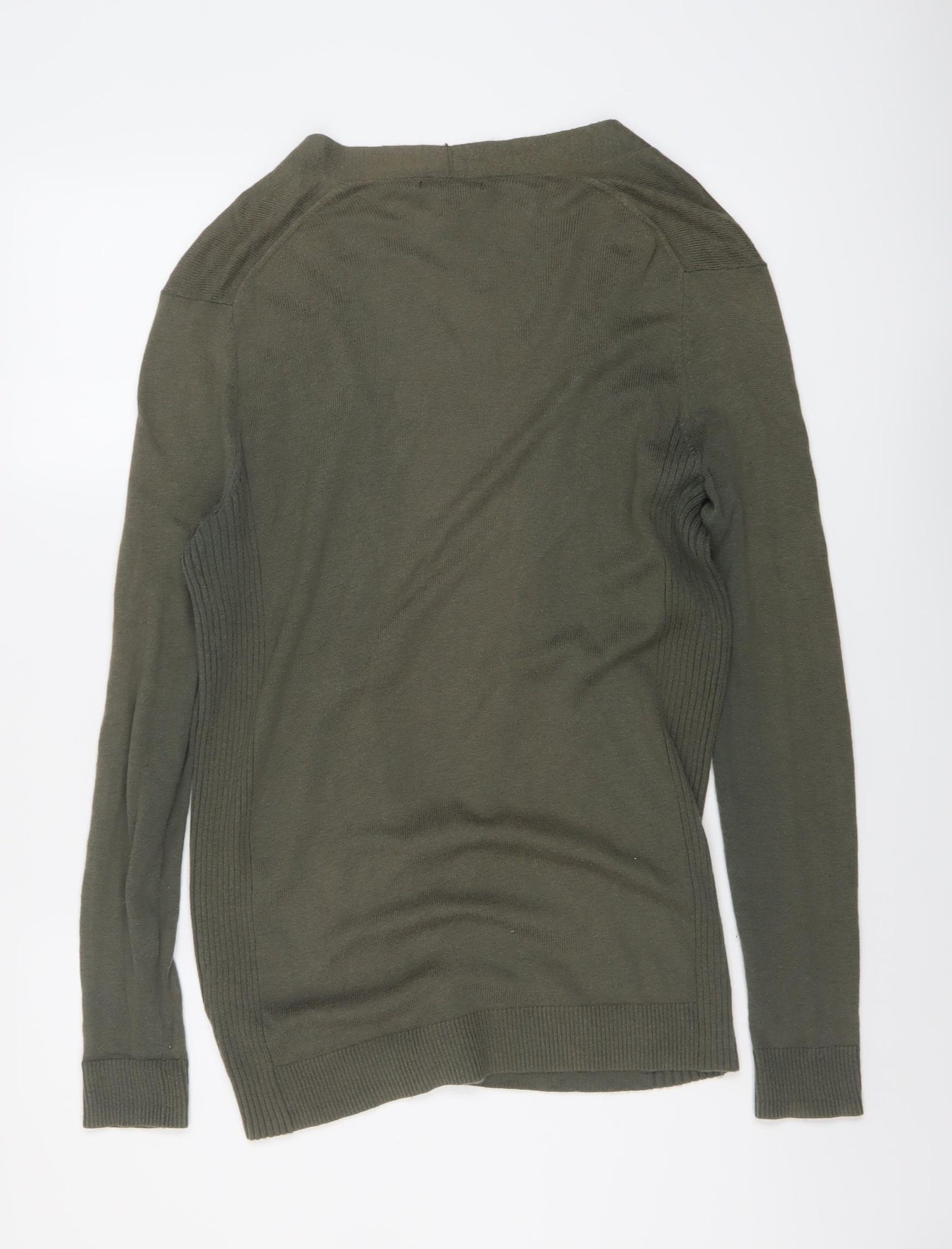 Gap Womens Green V-Neck Cotton Cardigan Jumper Size XS