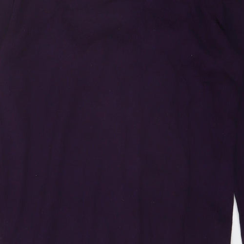 River Island Womens Purple Scoop Neck Cotton Cardigan Jumper Size 8