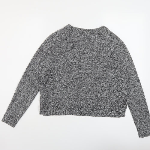 H&M Womens Grey Round Neck Acrylic Pullover Jumper Size S
