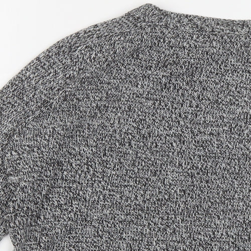 H&M Womens Grey Round Neck Acrylic Pullover Jumper Size S