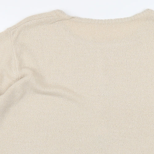 Berkertex Womens Beige Round Neck Acrylic Pullover Jumper Size 18