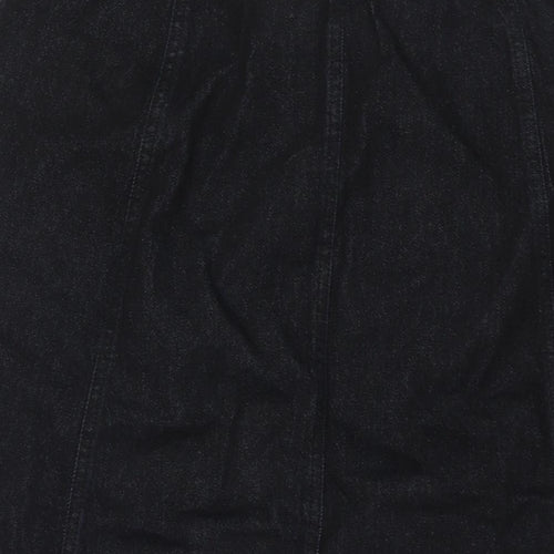 Seasalt Womens Blue Cotton A-Line Skirt Size 14 Zip