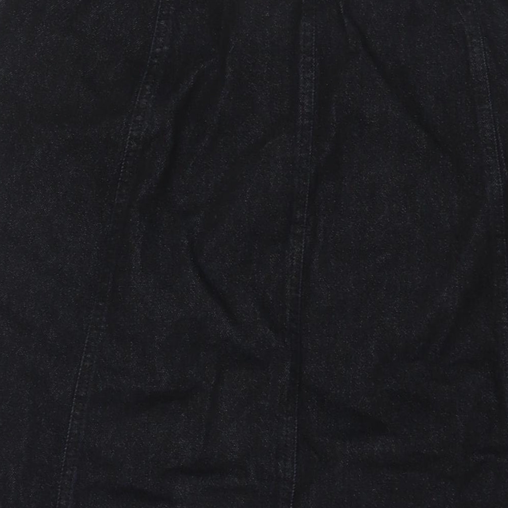 Seasalt Womens Blue Cotton A-Line Skirt Size 14 Zip