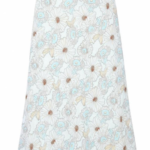 First Avenue Womens Blue Floral Polyester A-Line Skirt Size 30 in