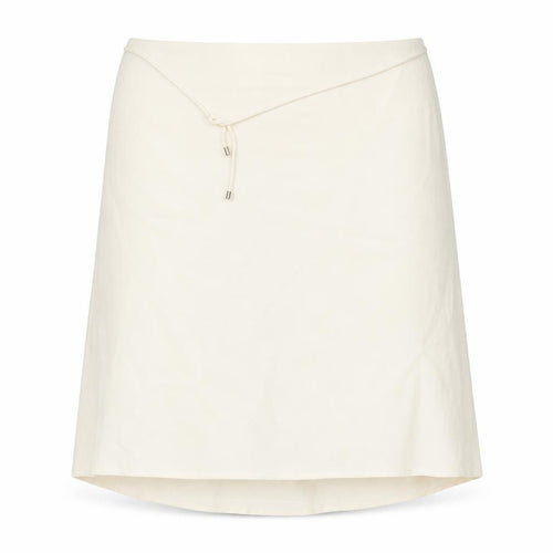 Planet Womens Ivory Acetate A-Line Skirt Size 14 Zip - Belted