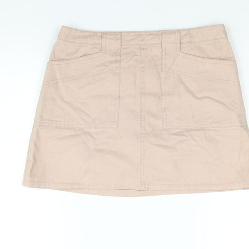 BDG Womens Pink Cotton Mini Skirt Size L Zip
