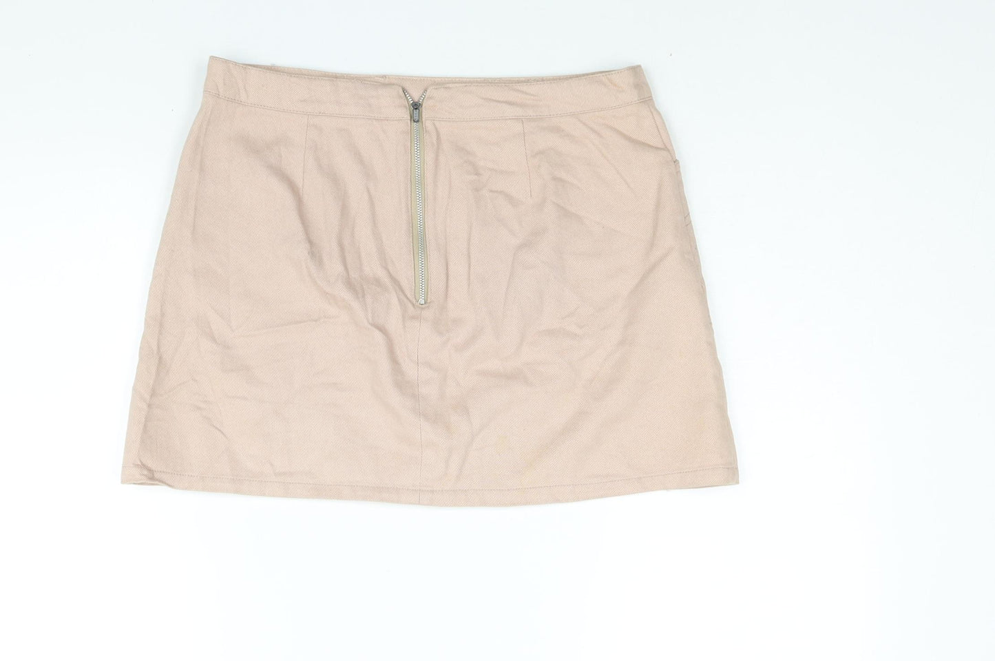 BDG Womens Pink Cotton Mini Skirt Size L Zip