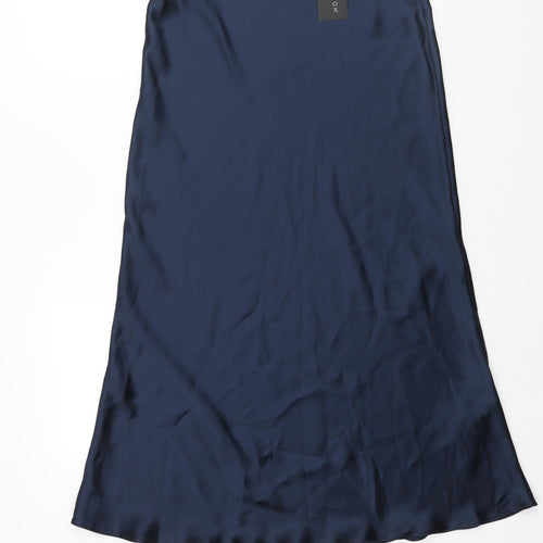 New Look Womens Blue Polyester A-Line Skirt Size 12