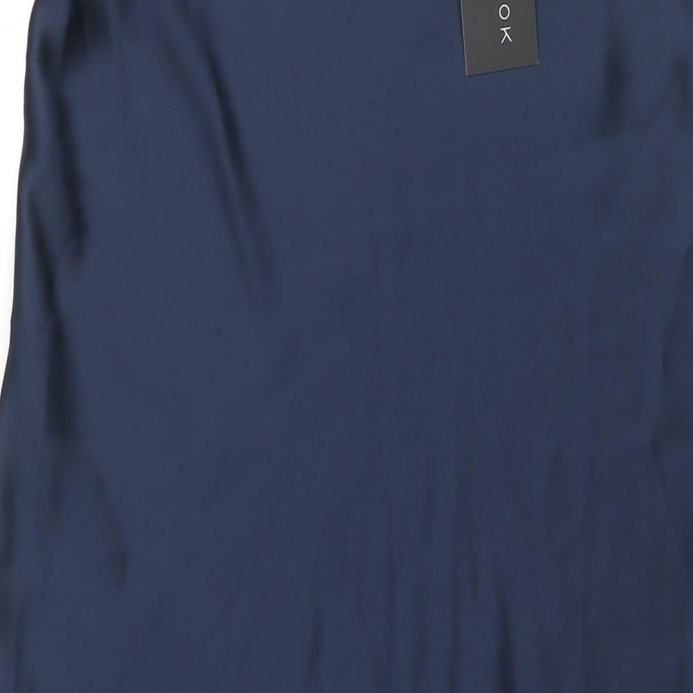 New Look Womens Blue Polyester A-Line Skirt Size 12