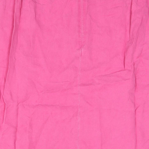 Ann Harvey Womens Pink Lyocell A-Line Skirt Size 18 Zip - Beaded Belt