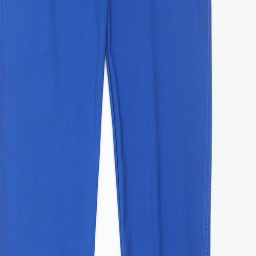 Tia Womens Blue Polyester Cropped Leggings Size M