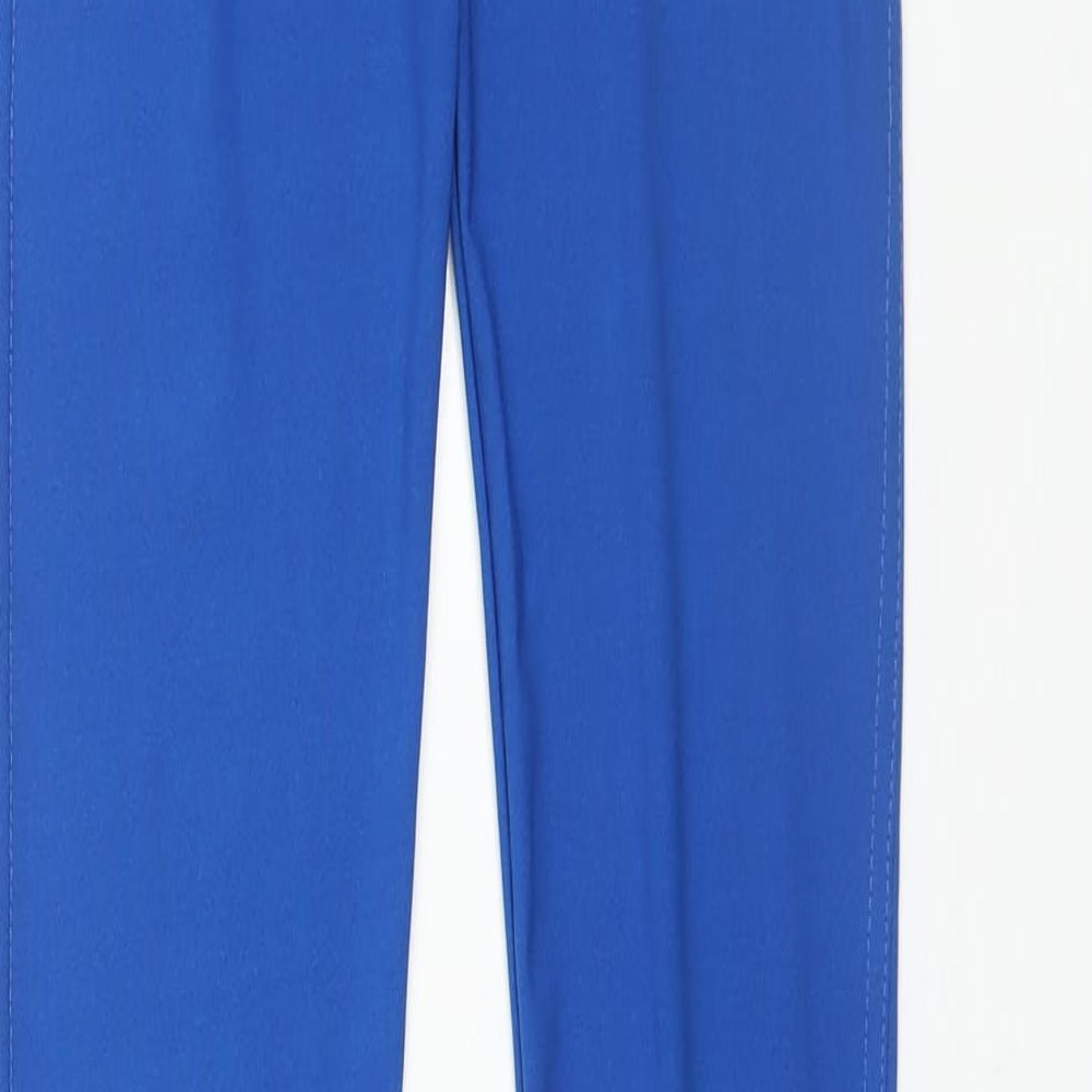 Tia Womens Blue Polyester Cropped Leggings Size M