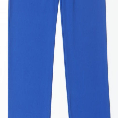 Tia Womens Blue Polyester Cropped Leggings Size M