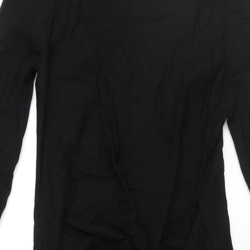 Marks and Spencer Womens Black Modal Sheath Size 6 Round Neck Pullover - Knot Detail