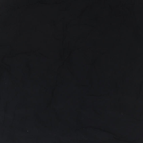 Topshop Womens Black Viscose Basic Button-Up Size 12 V-Neck
