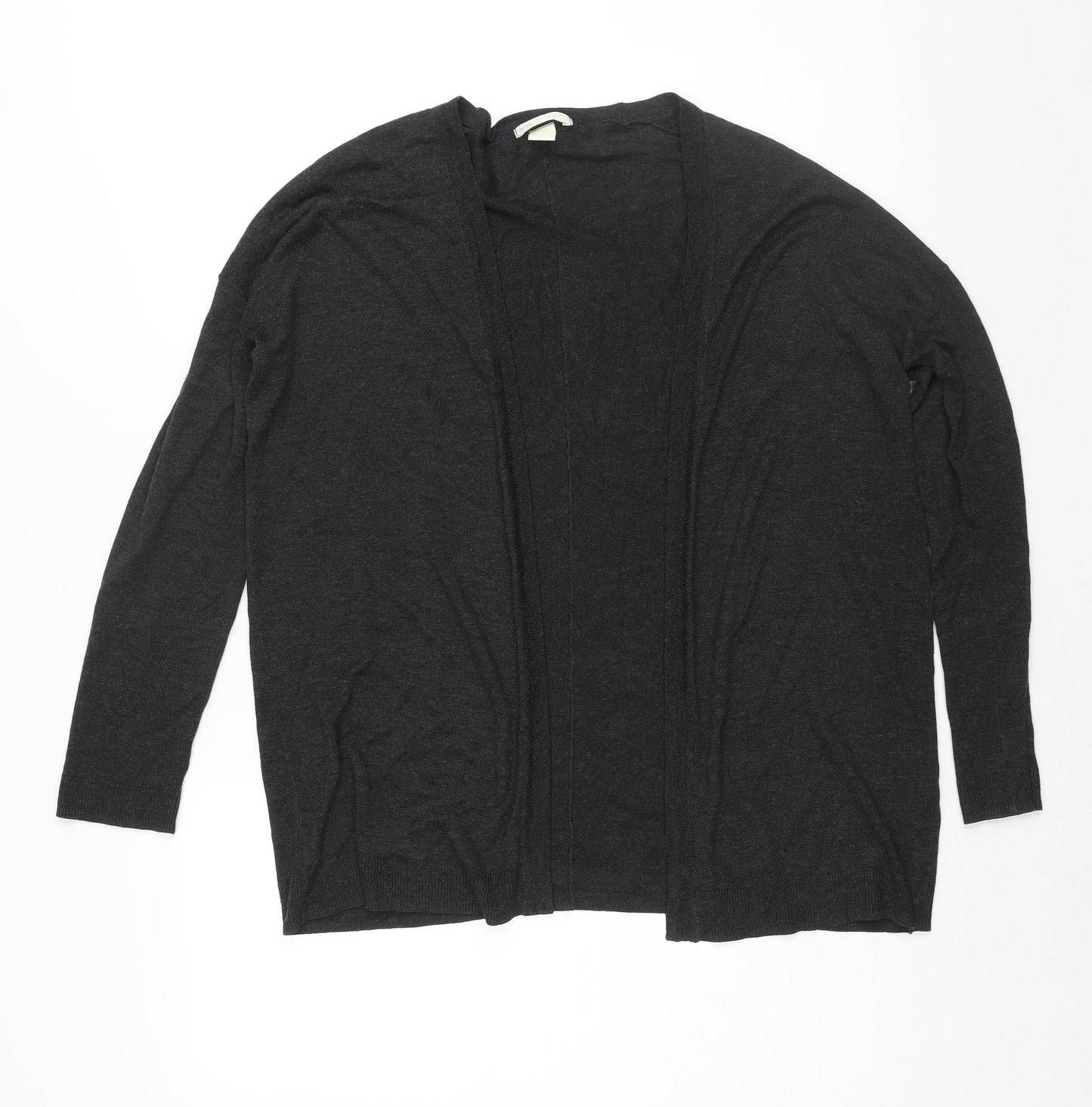 H&M Womens Black V-Neck Acrylic Cardigan Jumper Size S