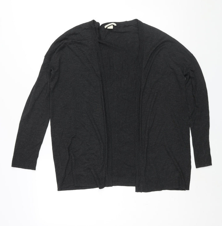 H&M Womens Black V-Neck Acrylic Cardigan Jumper Size S