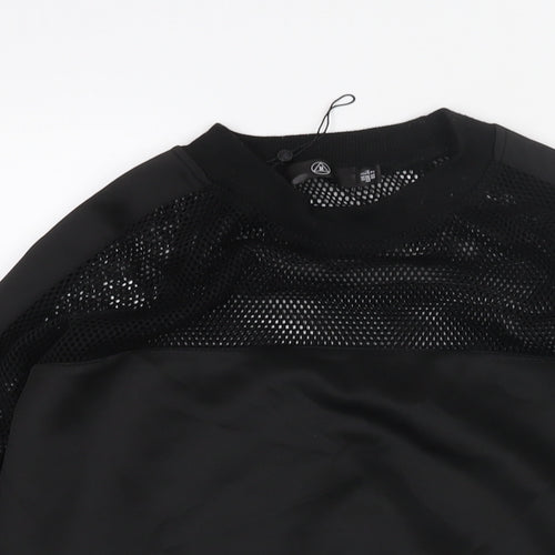 Missguided Womens Black Polyester Pullover Sweatshirt Size 6 Pullover - Semi Sheer