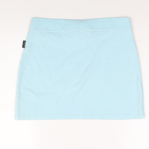 Jasper Conran Womens Blue Cotton A-Line Skirt Size L Drawstring