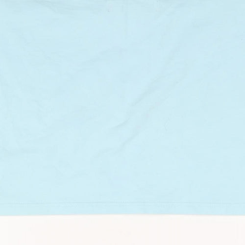 Jasper Conran Womens Blue Cotton A-Line Skirt Size L Drawstring