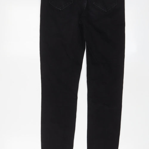 New Look Womens Black Cotton Skinny Jeans Size 10 L29 in Regular Zip - Pockets
