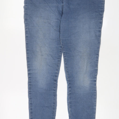 Marks and Spencer Womens Blue Cotton Jegging Jeans Size 12 L30 in Regular