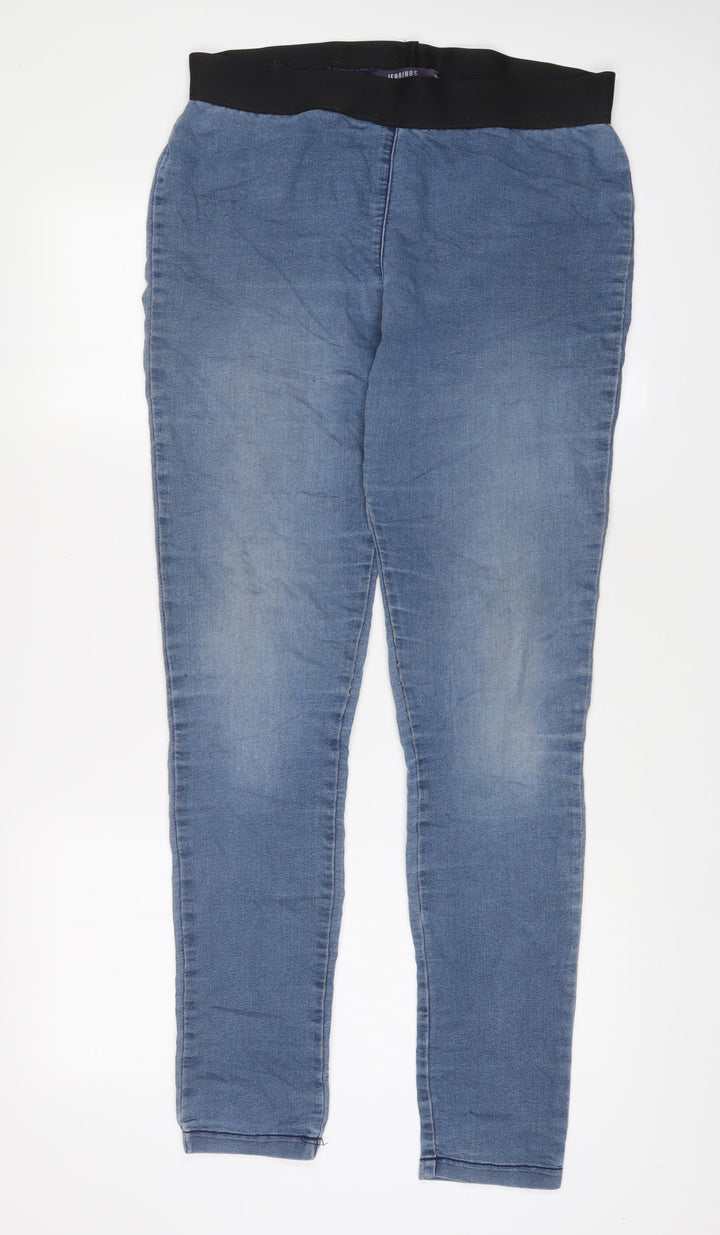 Marks and Spencer Womens Blue Cotton Jegging Jeans Size 12 L30 in Regular