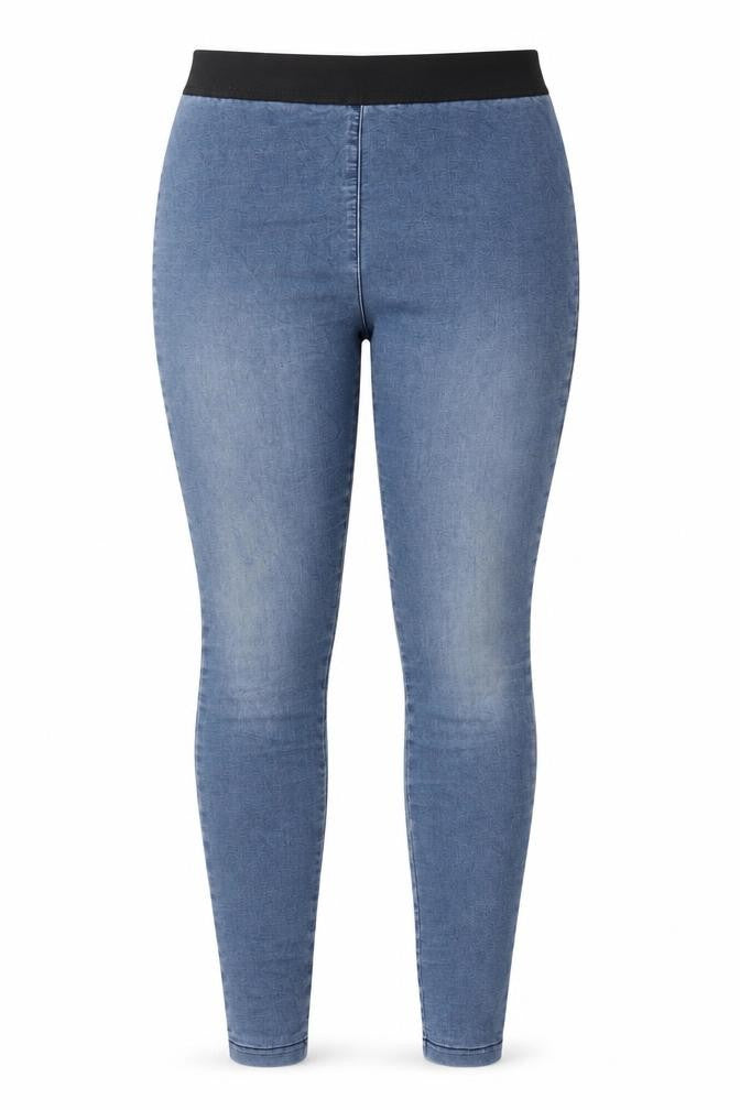 Marks and Spencer Womens Blue Cotton Jegging Jeans Size 12 L30 in Regular