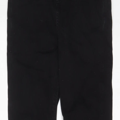 Zara Womens Black Cotton Skinny Jeans Size 10 L26 in Regular Zip