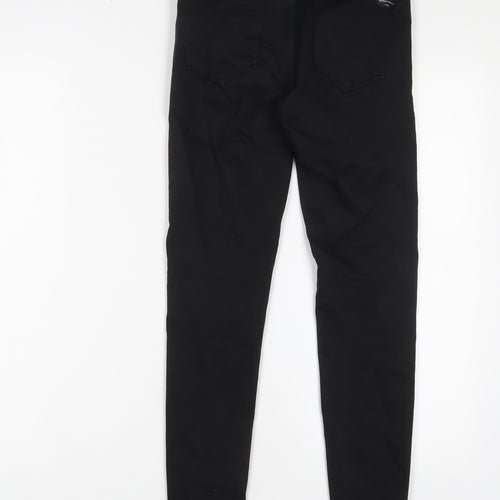 Queen Hearts Womens Black Cotton Skinny Jeans Size XS L27 in Regular Zip